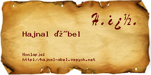 Hajnal Ábel névjegykártya