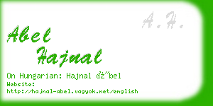 abel hajnal business card